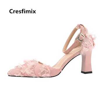 Cresfimix mujer tacones altosu ženske modni sladko roza visoke pete, čevlji lady priložnostne visoko kakovostne čevlje seksi stranka čevlji a3294
