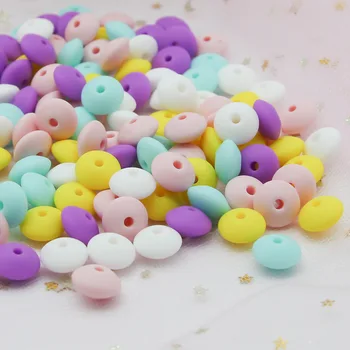 Cute-ideja 500pcs Hrane Silikona Leča kroglice 12 mm DIY Otroka, Ogrlico, Obesek, Baby Teether izdelki za otroke igrače