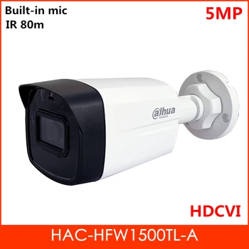 Dahua 5MP HDCVI Fotoaparat HAC-HFW1500TL-IR Led Smart IR 80 metrov Built-in MIC Prostem kamere Aluminija Primeru, Varnostne kamere