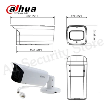 Dahua Debelo IPC-HFW4631H-ZSA 6MP IP Kamera Vgrajen Mikrofon Micro SD spominsko Kartico za 2,7-13.5 mm 5X Zoom VF Objektiv PoE CCTV z nosilcem