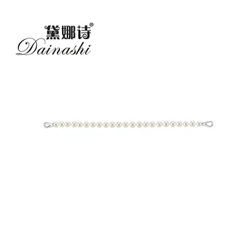 Dainashi 6-7mm Beli Krog Sladkovodnih Kultiviranih Biserov Zapestnica za Ženske Sterling Srebro Jastog Zaponko Sodobne