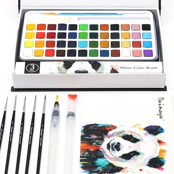 Dainayw 48 Premium Akvarel Barve Niz, s Akvarel Papir, Vodo, Čopiči, Podrobnosti, Barve, Čopič, Barve, Bleščice, kot Nalašč