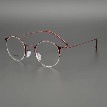 Danska Recept Očala Ženske/moški Ultralahkih Krog Kratkovidnost Recept Očala Okvir Moški Optični Brezvijačno Očala
