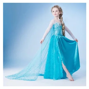 Dekleta Obleko Risanka Cosplay Snow Queen Princesa Obleke Elsa Obleke, Ana Kostum Za Otroka, Otrok Oblačila TuTu Otroci Oblačila