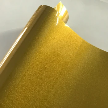 Diamond Gloss Sladkarije Zlato Vinilne Nalepke Film Pearl Bleščice Car Wrap Foil S Sprostitev Zraka Zavijanje