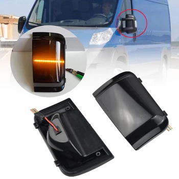 Dinamični Blinker Flasher Indikator LED Vključite Opozorilne Luči Strani Krilo Rearview Mirror Za Peugeot Boxer Fiat Ducato Citroen Jumper