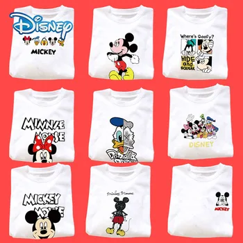 Disney 2020 T-shirt Ženske Risanka Mickey mouse (Miška Minnie Tiskanja Kratka majica s kratkimi rokavi Ženske Vrhovi Tee Redno Majica Bombaž Femme