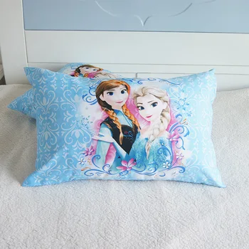 Disney 3D-Tiskana Posteljnina Sklop Zamrznjene Elsa Ana Princesa Rapunzel Dekleta Enotno Posteljnino Rjuhe Kritje Pillowcases za 0,9 m-1,2 m