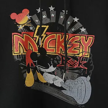 Disney Majica Harajuku Mickey Mouse Risanka Tiskanja Kapičastih Pulover Ulične Ženske Priložnostne Dolg Rokav Tee Vrhovi Črna Ženska