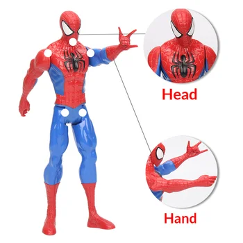 Disney Marvel Igrače Avengers Endgame 30 cm Superheroj Kapetan Thor Thornos Wolverine Spiderman Iron Man Kazniva Lutka, Lutka