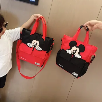 Disney Mickey mouse šola mentor vrečko srednji šoli študent vrečko platno otrok messenger torba fantje dekleta torbice