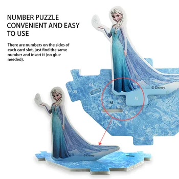 Disney otroška 3d Puzzle Resnično Puzzle Zamrznjene Palace Princesa Grad Mickey Igrišče 3D Puzzle otroške Igrače Sestavljanke