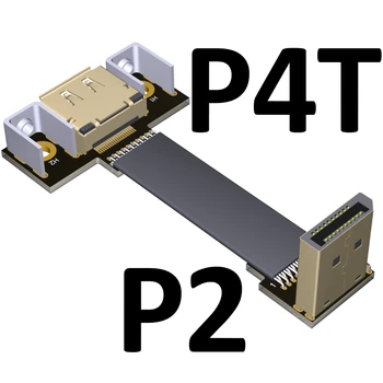 DisplayPort Traku Kabel Podaljšek, Moški-Ženski Ravno EMI zaščita FPC Kabel DP 90 stopinj Priključek S nametitev
