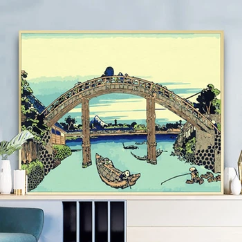 DIY Barvanje Z Številkami Arch Most 50x40cm Stenskih slikah, Po Številu Akril Platno Za Številke Za Domačo Decors