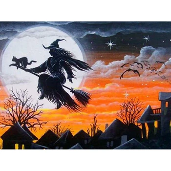 DIY Barvanje Z Številkami Halloween Komplet Olje Slike S Številkami 40x50cm Wall Art Slike Na Platnu, Ročno Poslikane Soba Dekor Darilo