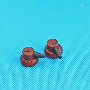 DIY Slušalke Lupini Primeru 15,4 mm Rdeča Sandalovine Primeru 6 Tuning Luknjo MMCX Snemljiv Lupini Primeru z Varilne Žice