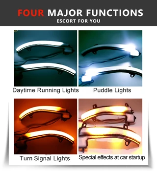 Dnevnih luči Dynamic Vključite Opozorilne Luči mlaka Lučka Strani Ogledalo Indikator Za BMW I3 F30 F31 F32 F33 F34 F35 F36 F80 F82