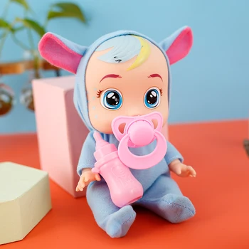 Dojenčki Lutke 3D jok lutka z 8-palčni lutka Boneca mehki Silikonski Baby Doll Igrača Realne dekle Otroci Rojstni dan Silikonski Baby Doll