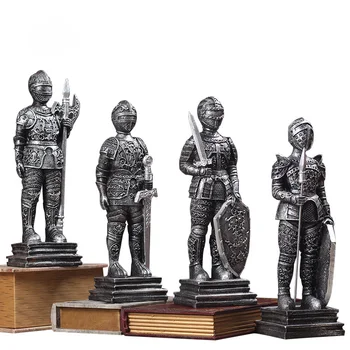 Domače Obrti Povzetek Kip Rimskega Vojaka Znak Model Kiparstvo Figurice Oklep Warrior Kip Rekviziti Doma, Okras, Darila