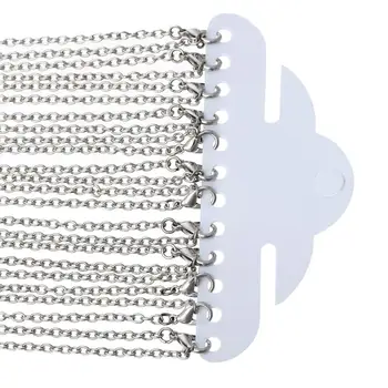 DoreenBeads Nakit Ogrlica dolgočasno srebrne barve Kabel Verige Jastog Zaponko 62 cm(24 3/8