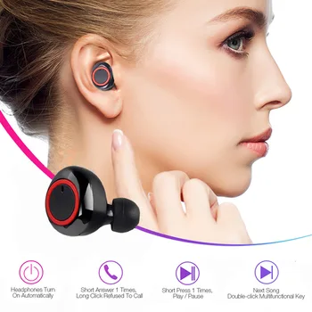 Dotik za Nadzor Slušalke Brezžične Bluetooth 5.0 Slušalke HD Stereo Slušalke Športne Slušalke Z Micphone