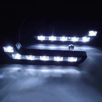 Dropshiping 2pcs Univerzalno 12V Avto Bela LED Dnevnih Luči Auto Vožnje Spredaj Meglo Lučka Nepremočljiva Vozila Lučka