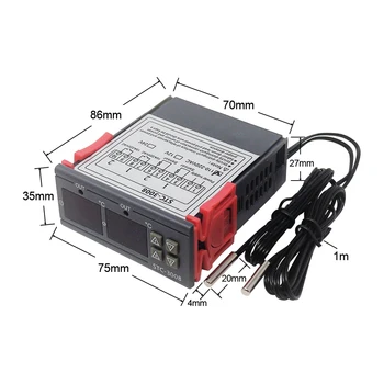 Dual Digital Inkubator Termostat Temperaturni Regulator Dveh Rele Izhod Thermoregulator 10A Ogrevanje, Hlajenje STC-3008 12V 220V