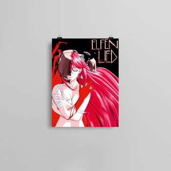 Elfen Lied anime plakat Lesen Okvir Platno stensko Slikarstvo Art dekor Dnevna soba, Spalnica Študija Doma Uokvirjena Dekoracijo Fotografij