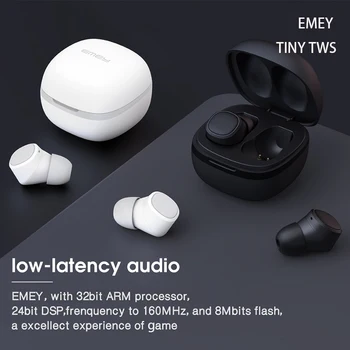 EMEY TWS Čepkov Res Brezžične Slušalke HIFI IPX6 Nepremočljiva Bluetooth z Dvojno Micphone