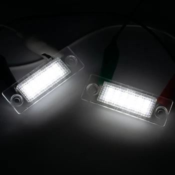 Erick je Metlice 2x Številka Licence Ploščo Svetloba Svetilke 18-LED Za VW Caddy Transporter T5 Passat Touran, Golf Jetta Za Skoda Superb