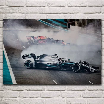 F1 dirke vozil super avto umetnine tkanine plakat dnevni sobi doma stenske dekorativne platno, svila umetniške grafike KM367