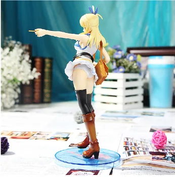 Fairy Tail Lucy Heartfilia Slika Nastu Seksi Anime 230MM Akcijska Figura Model Dekoracijo figura