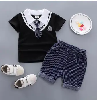 Fantje poletni kompleti oblačil malčka priložnostne bombaža t-shirt+kratke hlače 2pce trenirke za baby fantje za malčke športni obleke oblačila