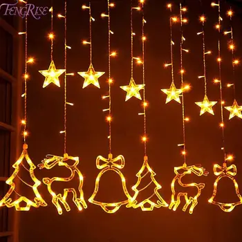 FENGRISE Kroglice Niz Luči LED Božični Dekor Za Dom Garland Obesek Božično Drevo Decor 2020 Navidad Okras Božič Darilo