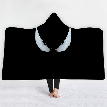 Film Strup Ostre Odejo s klobuk udobno, mehko, toplo Odejo Črno ozadje Evropske Ameriški stil Odejo