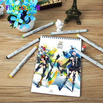 Finecolour EF101 160 Barve Strokovno Umetnosti flomaster Skica Manga Grafični Barve Stalno Označevalcev Za Študente ustvarjalce