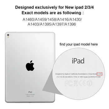 Flip PU Usnjena torbica za Apple iPad 2 3 4 9.7 palčni Magnetni Samodejno Zbudi Spanje Z Stojalo, Nosilec za iPad 2/3/4 primeru+film+pen
