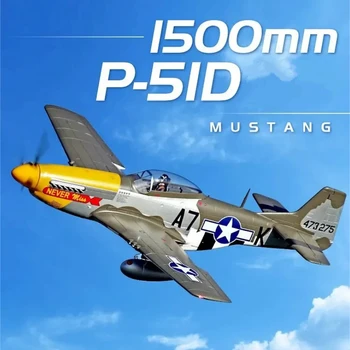 FMS RC Letalo Letalo 1500MM 1,5 M P51 P-51D Mustang 6CH 6S z Žiro PNP Velik Velikan Obsegu Model Hobi Zrakoplova Warbird Avion EPO