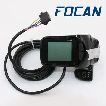 FOCAN 24v 36v 48v Prilagodite S886 Ebike LCD Zaslon Palca Plin, Električna Kolesa, Skuterja