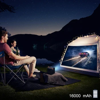 Formovie Kocke Full HD DLP Projektor za Domači Kino 700ANSI Lumnov z 16000 mAh Baterija Mini Projektor Prenosni Android TV