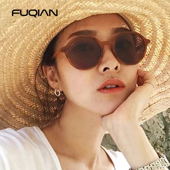 FUQIAN Moda Krog Polarizirana sončna Očala Ženske Priljubljena Majhna Plastična Ovalne Ženska sončna Očala Lahka Teža Vožnje Očala UV400
