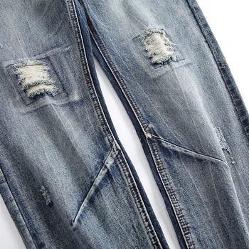 Gersri Moda Za Moške Jeans Letnik Design Slim Fit Bombaža Ripped Kavbojke Za Moške Jeans Hlače Znamke Klasične Jeans Velika Velikost