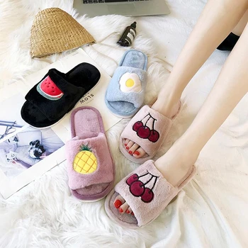 Girseaby Risanka Sadje 2020 Ženske japonke Ljubitelje Nekaj Slip Udobne Copate V Doma Copate Sandali Platforma čevlji