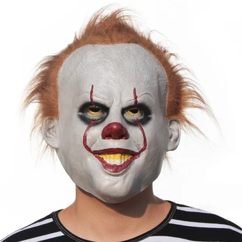 Groza Stephen King je To Pennywise Maska iz Lateksa Halloween Scary Masko Cosplay Klovn Stranka Masko Rekviziti Noro Bar Prikrivanje Maske