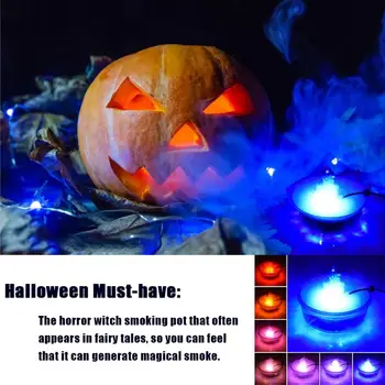 Halloween Megle Maker Počitnice DIY Okraski Fogger Vodnjak Meglo Pralni Barva Spreminja Stranka Prop Halloween Dim Stroj