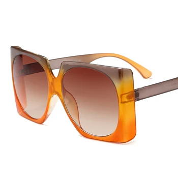 HBK Kvadratnih Prevelik sončna Očala Luksuzne blagovne Znamke Oblikovalec Mode Dame sončna Očala Za Ženski Moški Letnik Odtenki Gafas Oculos