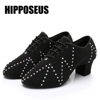 Hipposeus latinsko Plesne Čevlje za Unisex Moški Ženske Dekleta Dvorana Sodobno Tango Jazz Uspešnosti Opravljanja čevlji na Debelo