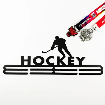 Hokej medaljo obešalnik Šport medaljo zaslon rack Medaljo imetnik 40 cm L za 32+ medalje