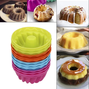 HOOMIN 12pcs/set iz Silikona, Puding Cupcake Muffin Krof Plesni Nit Obliko Non-Stick Peko Jelly Plesni