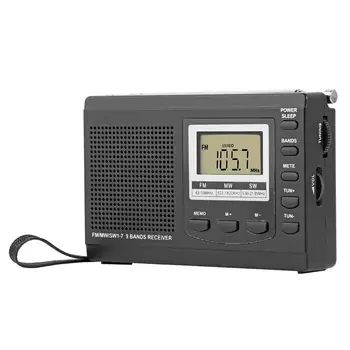 HRD-310 Radio FM, MW SW Digitalna Budilka FM Radijski Sprejemnik w/Slušalke Predvajalnik Glasbe Zvočnik
